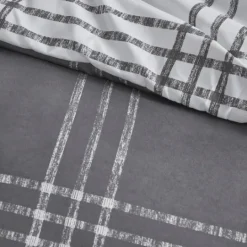 Kirkland's Home Gray Plaid Dayton 3-Pc. Full/Queen Comforter Set- Comforters