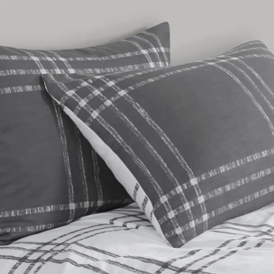 Kirkland's Home Gray Plaid Dayton 3-Pc. King Comforter Set- Comforters