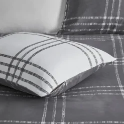 Kirkland's Home Gray Plaid Dayton 3-Pc. King Comforter Set- Comforters