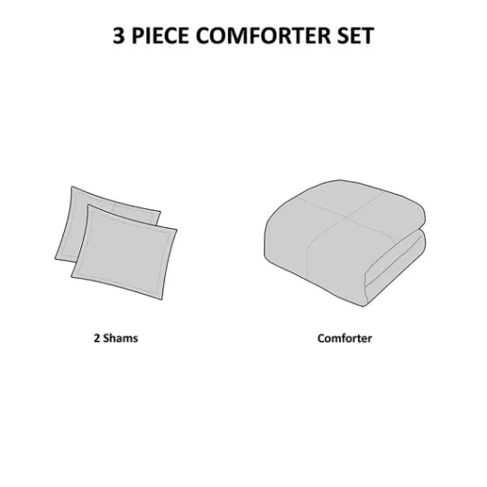 Kirkland's Home Gray Plaid Dayton 3-Pc. King Comforter Set- Comforters