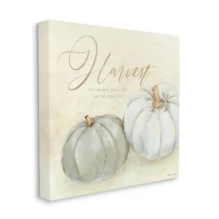 Kirkland's Home Gray Pumpkins Autumn Harvest Canvas Art Print- Wall Quotes & Signs