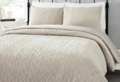 Kirkland's Home Gray Raised Chevron 3-Pc. King Duvet Set- Duvets