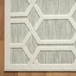 Kirkland's Home Gray Raised Honeycomb Indoor/Outdoor Area Rug, 7X9- Outdoor Rugs