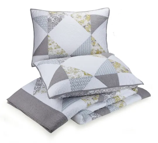 Kirkland's Home Gray Reine-Marie Full/Queen 3-Pc. Quilt Set- Quilts