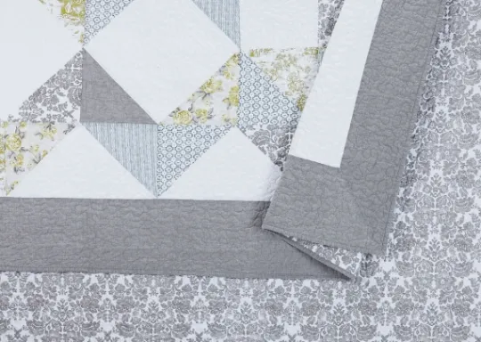Kirkland's Home Gray Reine-Marie Full/Queen 3-Pc. Quilt Set- Quilts