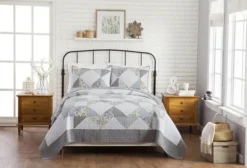 Kirkland's Home Gray Reine-Marie King 3-Pc. Quilt Set- Quilts