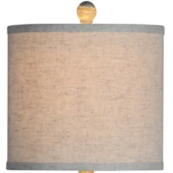Kirkland's Home Gray Resin Painted Distressed Buffet Lamp- Buffet Lamps