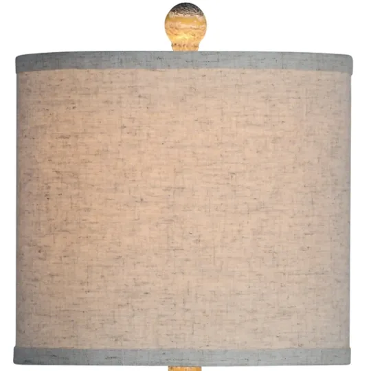 Kirkland's Home Gray Resin Painted Distressed Buffet Lamp- Buffet Lamps