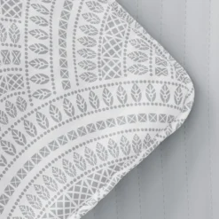 Kirkland's Home Gray Scalloped Reversible 2-Pc. Twin Quilt Set- Quilts