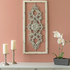 Kirkland's Home Gray Scroll Panel Plaque- Wall Plaques