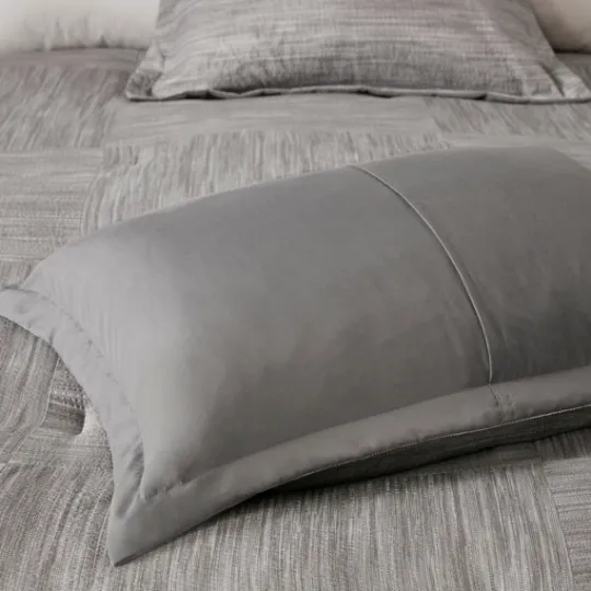 Kirkland's Home Gray Seersucker 7-Pc. King Comforter Set- Comforters