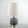 Kirkland's Home Gray Smoked Glass Table Lamp- Table Lamps