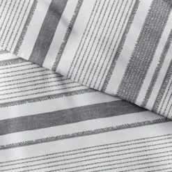 Kirkland's Home Gray Soft Striped 3-Pc. King Duvet Cover Set- Duvets