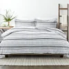 Kirkland's Home Gray Soft Striped 3-Pc. Queen Duvet Cover Set- Duvets