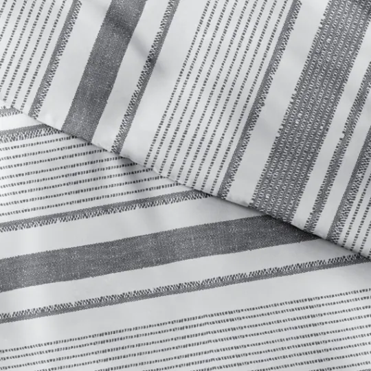 Kirkland's Home Gray Soft Striped 3-Pc. Queen Duvet Cover Set- Duvets