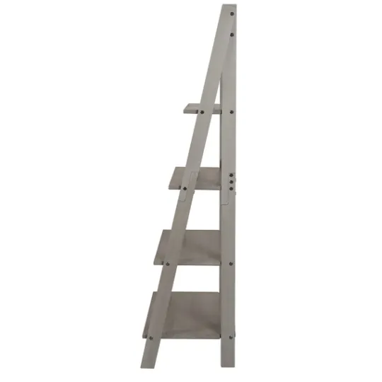 Kirkland's Home Gray Solid Wood Ladder Bookshelf- Bookshelves
