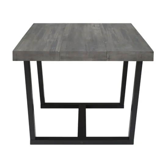 Kirkland's Home Gray Solid Wood Madelyn Dining Table- Dining Tables