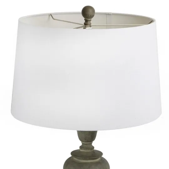 Kirkland's Home Gray Spindle Body Table Lamps, Set Of 2- Table Lamps