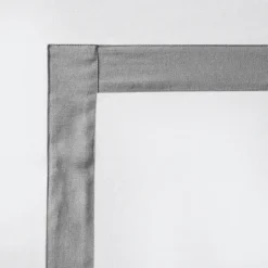 Kirkland's Home Gray Square Trim Cotton Shower Curtain- Shower Curtains