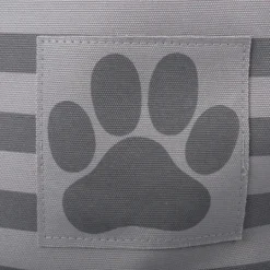 Kirkland's Home Gray Stripes And Paw Basket With Handles- Baskets & Boxes