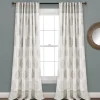 Kirkland's Home Gray Teardrop Leaves Curtain Panel Set, 95 In.- Curtains & Drapes