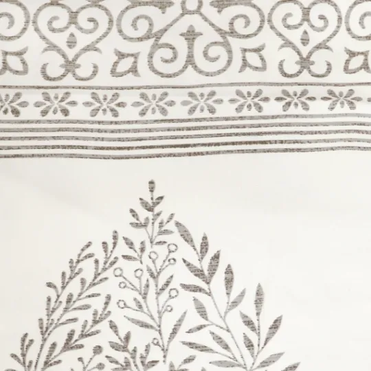 Kirkland's Home Gray Teardrop Leaves Curtain Panel Set, 84 In.- Curtains & Drapes