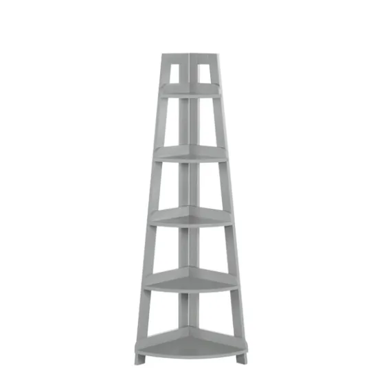 Kirkland's Home Gray 5-Tier Corner Ladder Bookshelf- Bookshelves
