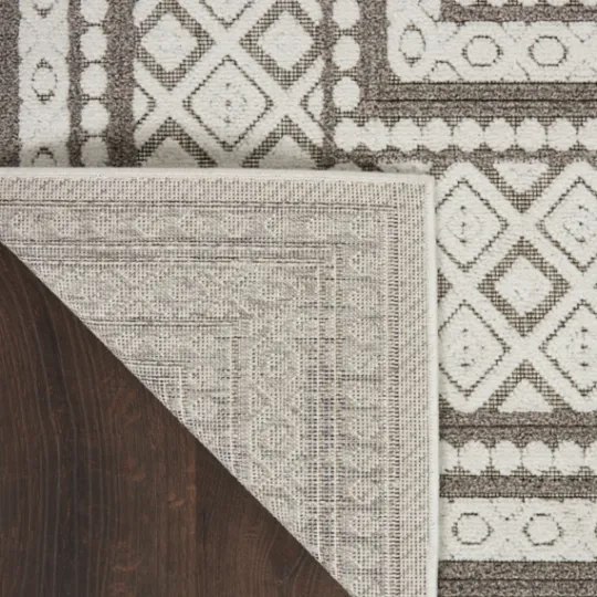 Kirkland's Home Gray Tile Motif Outdoor Runner, 2X7- Outdoor Rugs