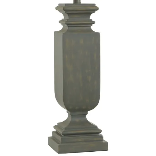 Kirkland's Home Gray Traditional Rectangular Table Lamp- Table Lamps