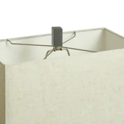 Kirkland's Home Gray Traditional Rectangular Table Lamp- Table Lamps