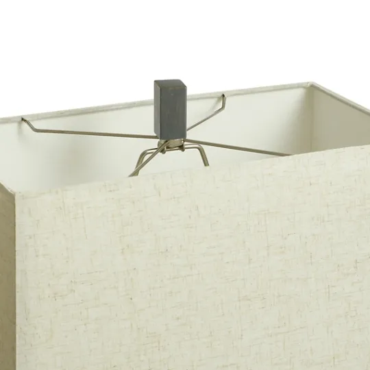 Kirkland's Home Gray Traditional Rectangular Table Lamp- Table Lamps
