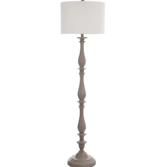 Kirkland's Home Gray Traditional Spindle Floor Lamp- Floor Lamps