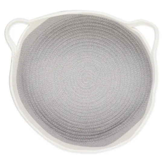 Kirkland's Home Gray Two-Tone Rope Cat Ear Basket- Baskets & Boxes