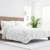 Kirkland's Home Gray Vines Reversible 3-Pc. King Quilt Set- Quilts