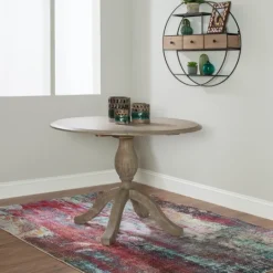 Kirkland's Home Gray Wash Drop Leaf Dining Table- Dining Tables