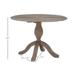 Kirkland's Home Gray Wash Drop Leaf Dining Table- Dining Tables