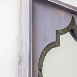 Kirkland's Home Gray Washed Purple Wood Wall Mirror- Decorative Mirrors