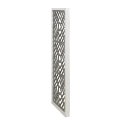 Kirkland's Home Gray Washed Wood & White Frame Cut Out Wall Plaque- Wall Plaques