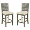 Kirkland's Home Gray Wilbur Cane Back Counter Stools, Set Of 2- Bar Stools & Counter Height Stools