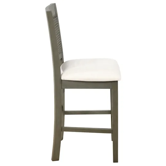 Kirkland's Home Gray Wilbur Cane Back Counter Stools, Set Of 2- Bar Stools & Counter Height Stools