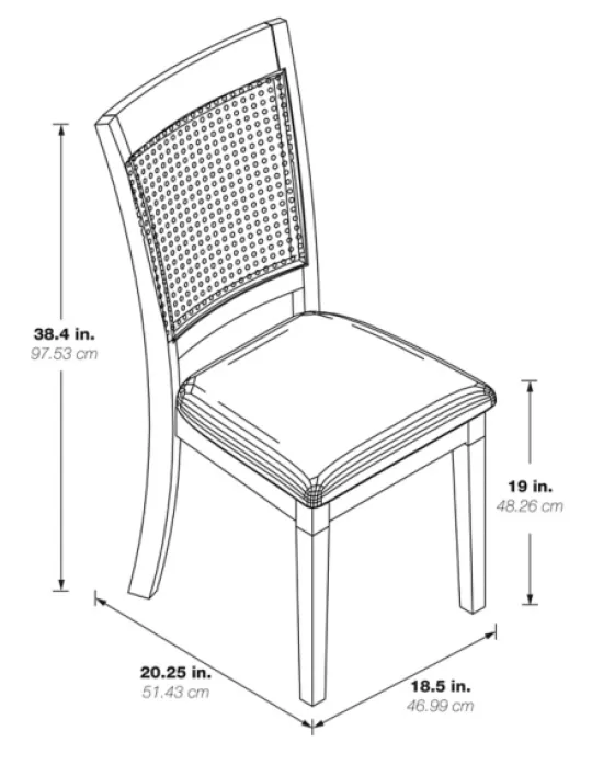 Kirkland's Home Gray Wilbur Cane Back Dining Chairs, Set Of 2- Dining Chairs