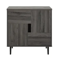 Kirkland's Home Gray Wood 4-Door Modern Cabinet- Cabinets & Sideboards