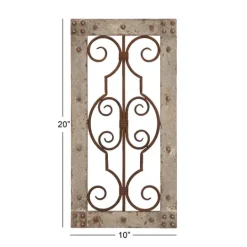 Kirkland's Home Gray Wood Traditional Scroll Wall Plaque- Wall Plaques
