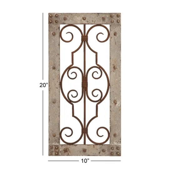 Kirkland's Home Gray Wood Traditional Scroll Wall Plaque- Wall Plaques