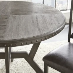 Kirkland's Home Gray Wood Upholstered 5-Pc. Dining Set- Dining Sets