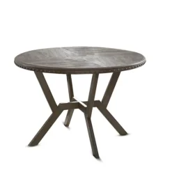 Kirkland's Home Gray Wood Upholstered 5-Pc. Dining Set- Dining Sets