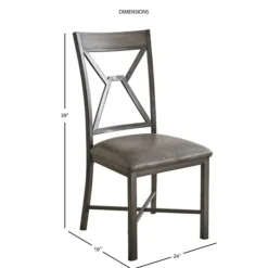 Kirkland's Home Gray Wood Upholstered 5-Pc. Dining Set- Dining Sets