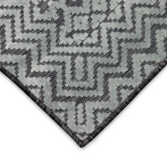 Kirkland's Home Gray Zig-Zag Ezra Indoor/Outdoor Area Rug, 7X9- Outdoor Rugs