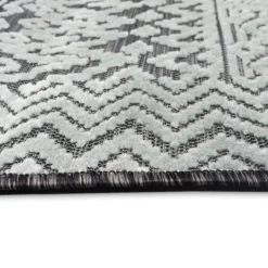 Kirkland's Home Gray Zig-Zag Ezra Indoor/Outdoor Area Rug, 7X9- Outdoor Rugs