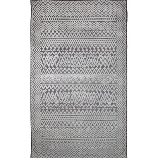 Kirkland's Home Gray Zig-Zag Ezra Indoor/Outdoor Area Rug, 6X9- Outdoor Rugs